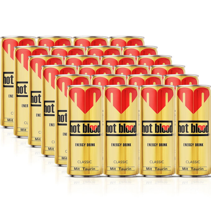Hot Blood Energy Drink Classic, 24er Pack (EINWEG) zzgl. Pfand